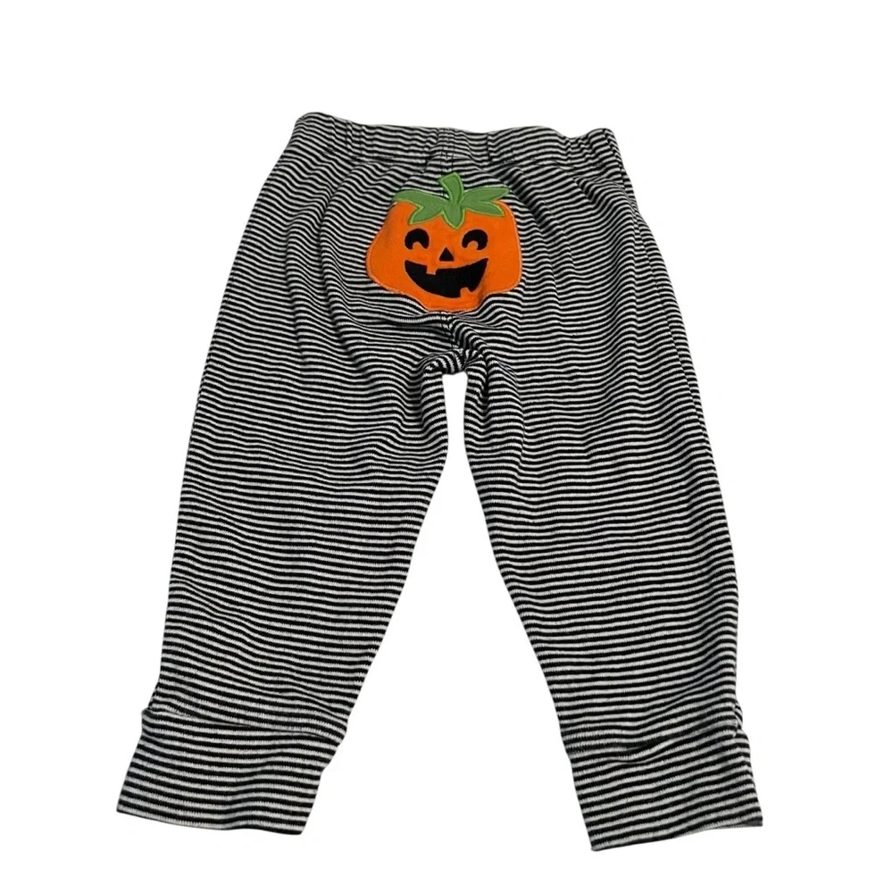 Carter’s Halloween 3pc Baby Set 9M Bodysuit Pants Bib‎ Pumpkin Fal